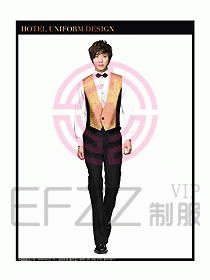酒店西餐服務生制服設計圖788