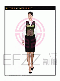 酒店西餐服務生制服設計圖791