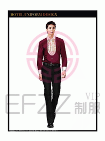 酒店西餐服務生制服設計圖797