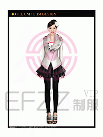 女秋冬職業裝設計圖870