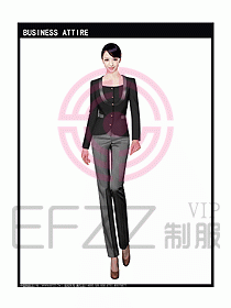女秋冬職業裝設計圖908
