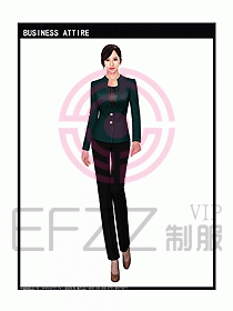 女秋冬職業裝設計圖928