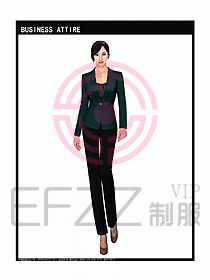 女秋冬職業裝設計圖938