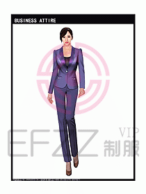 女秋冬職業裝設計圖937