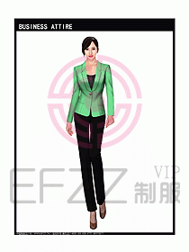 女秋冬職業裝設計圖939