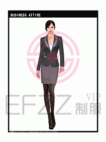 女秋冬職業裝設計圖944