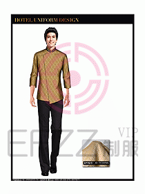中餐服務員酒店制服設計圖1299