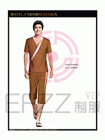 桑拿spa按摩技師制服設計圖783