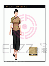 桑拿spa按摩技師制服設計圖795