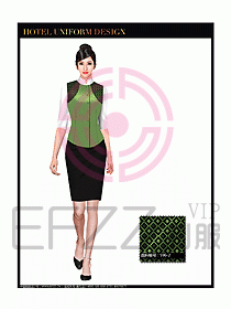 桑拿會(huì)所服務(wù)員制服設(shè)計(jì)圖305