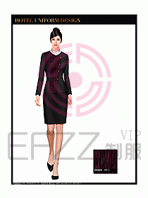 酒店前臺服務員制服設計圖615