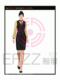 酒店西餐服務員制服設計圖847